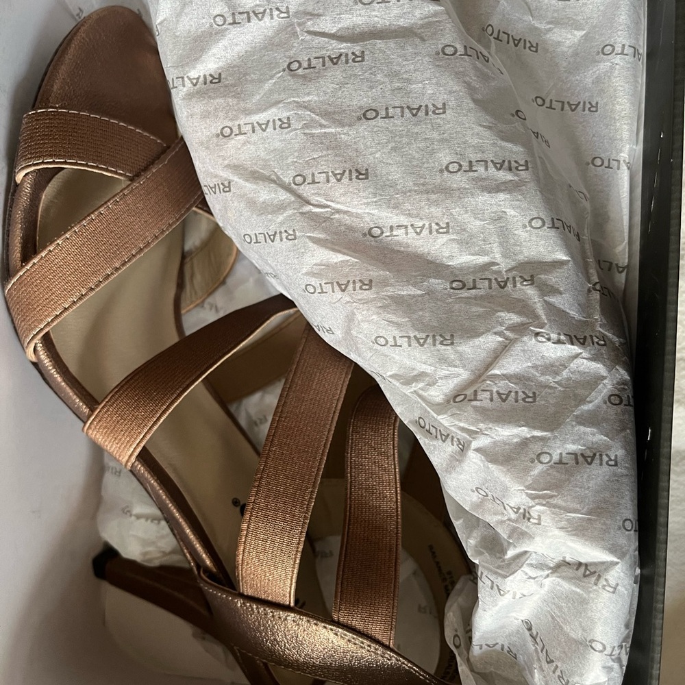 Rialto Roselle Bronze Metallic Heels